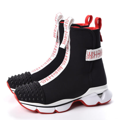 Christian Louboutin Neoprene Spike Hotel Space Sneakers 40 Black 3 of 9