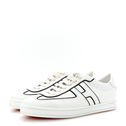Hermes Epsom Mens Boomerang Sneakers 43.5 White Black 4 of 10