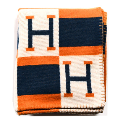 Hermes Wool Cashmere Avalon Bayadere Blanket Rocabar 1 of 3