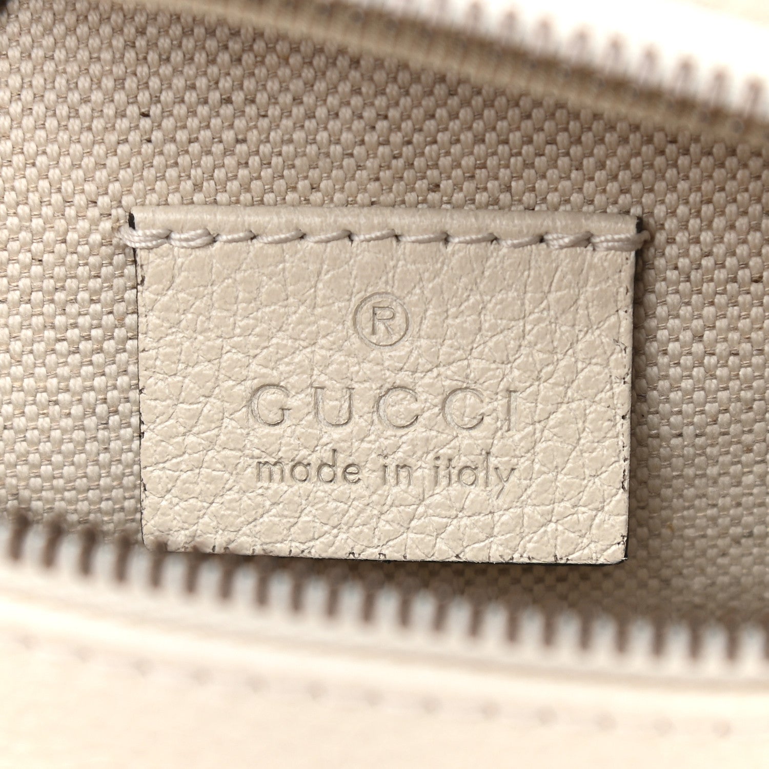 Gucci Grained Calfskin Small Logo Belt Bag White 6 of 9