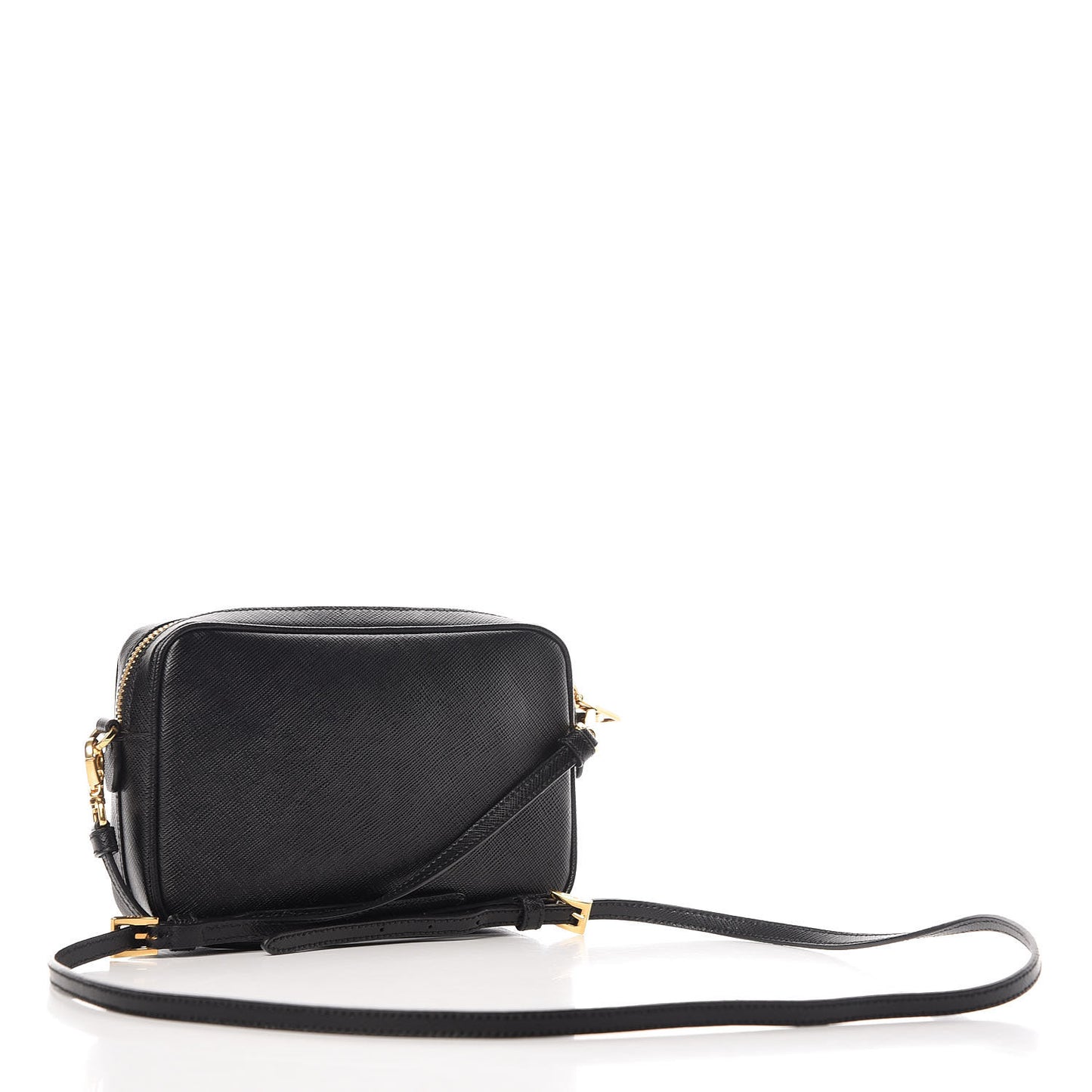 Saffiano Small Camera Crossbody Bag Black