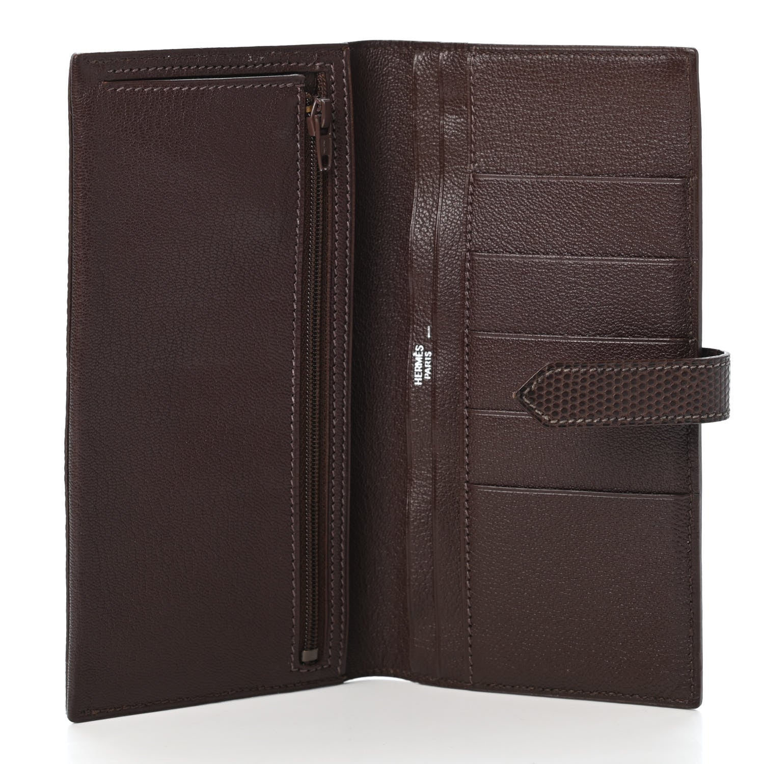 Hermes Lizard Bearn Gusset Wallet Havane 5 of 5