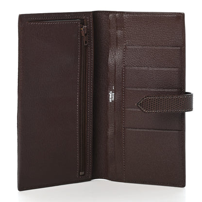 Hermes Lizard Bearn Gusset Wallet Havane 5 of 5
