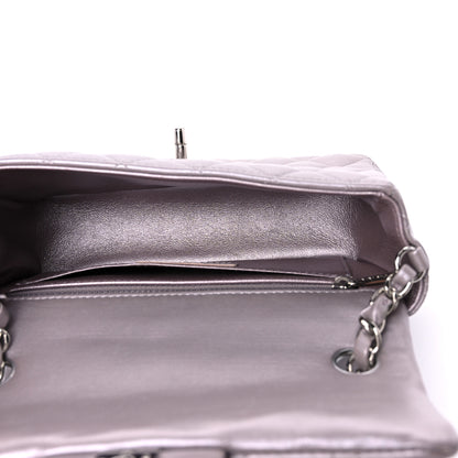 Chanel Metallic Lambskin Quilted Mini Rectangular Flap Light Silver 4 of 8