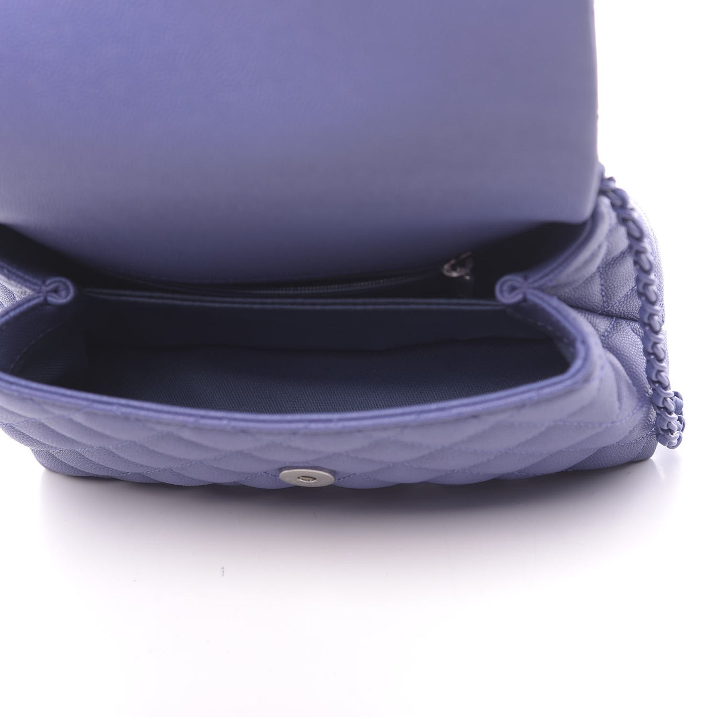 Caviar Quilted Incognito Mini Coco Handle Flap Blue