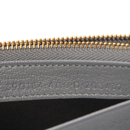 Balenciaga Chevre Gold Metallic Edge Hardware Continental Flap Wallet Bleu Acier 6 of 8