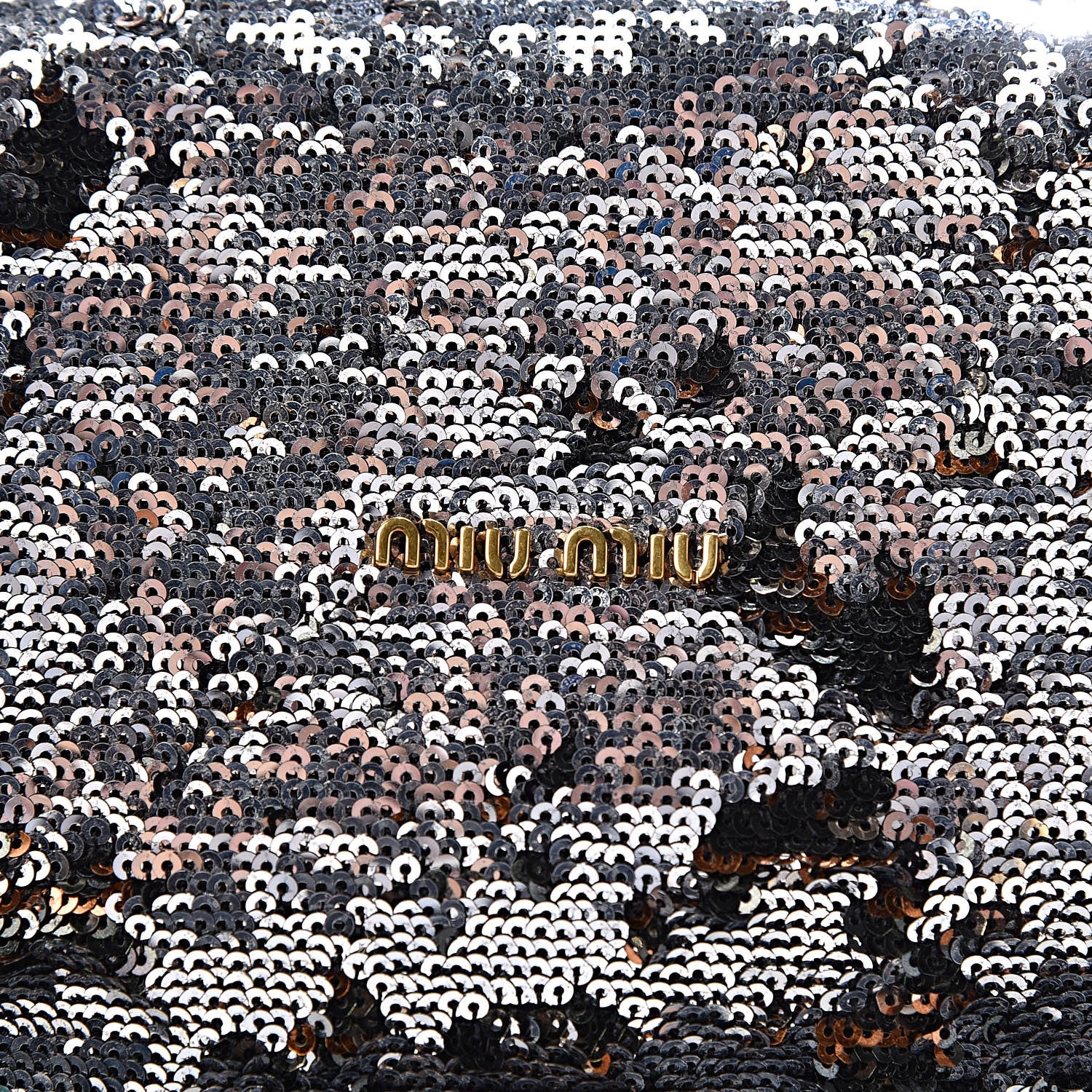Miu Miu Paillettes Sequined Mini East West Satchel Argento 7 of 10