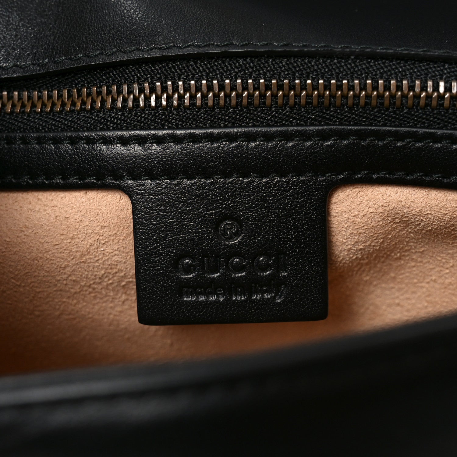 Gucci Calfskin Matelasse Small GG Marmont Shoulder Bag Black 6 of 10