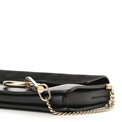Chloe Suede Calfskin Small Faye Shoulder Bag Black 10 of 10