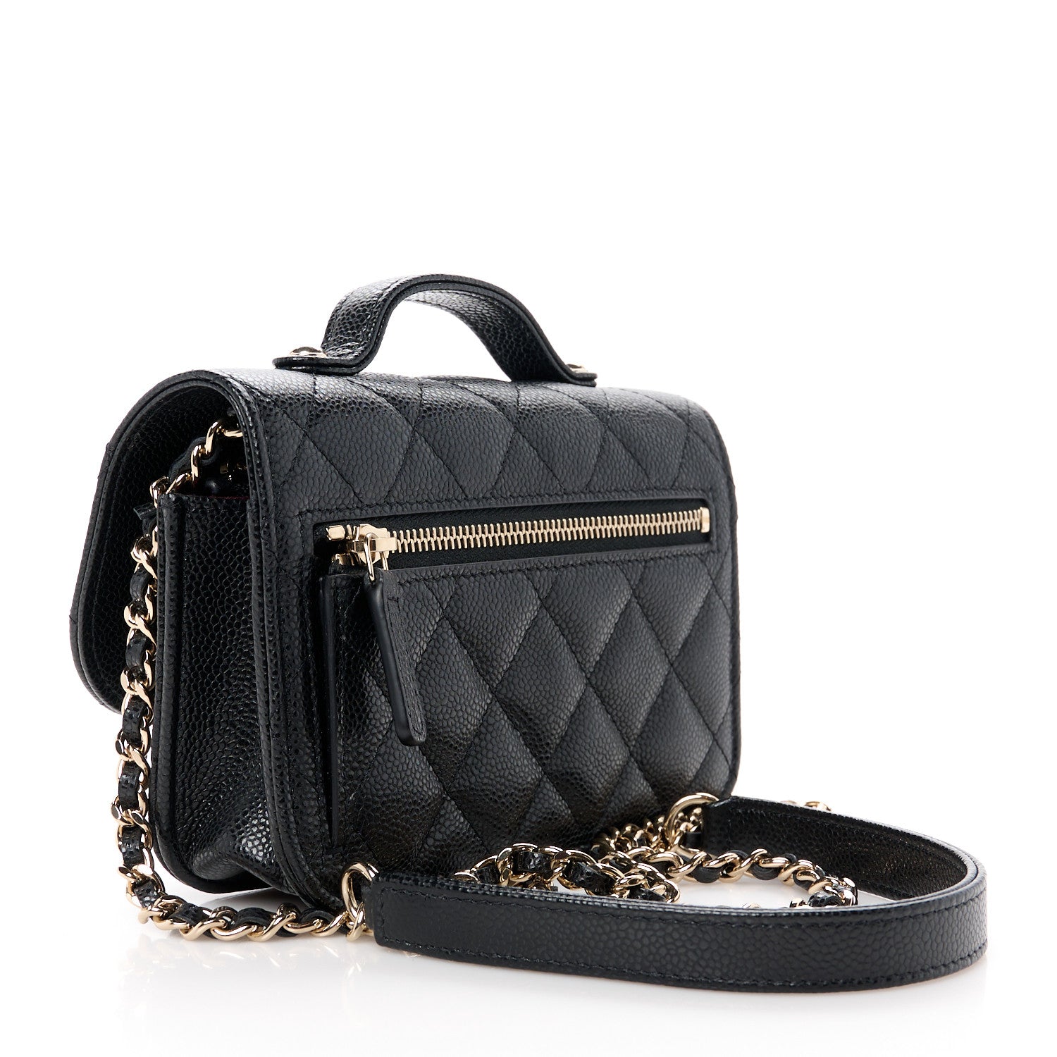 Chanel Caviar Quilted Business Affinity Clutch With Chain Black 3 of 12