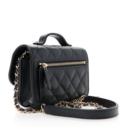 Chanel Caviar Quilted Business Affinity Clutch With Chain Black 3 of 12