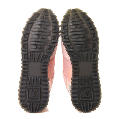Louis Vuitton Suede Damier Azur Run Away Sneakers 37.5 Pink 8 of 8