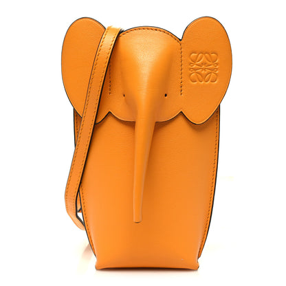 Loewe Calfskin Elephant Pouch Crossbody Bag Mandarin 1 of 10