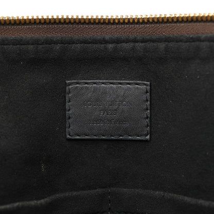 Louis Vuitton Monogram Flower Zipped Tote MM Black 6 of 17