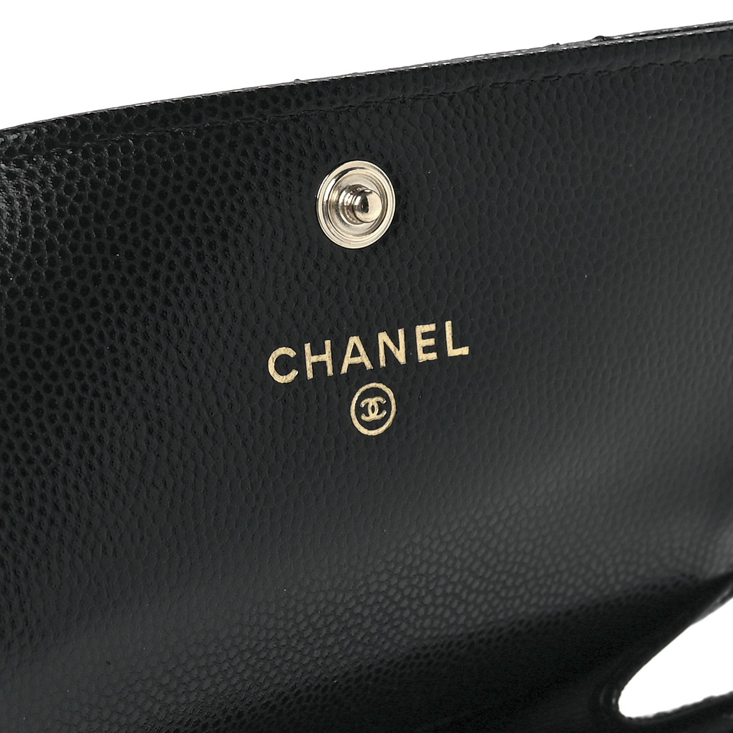 Chanel Caviar Quilted Crystal CC Flap Card Holder Black 6 of 13
