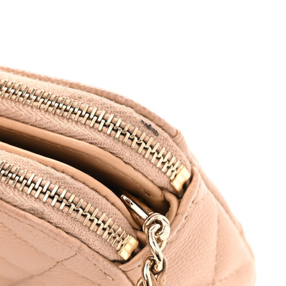 Chanel Caviar Quilted Small Clutch With Chain Beige 14 of 15
