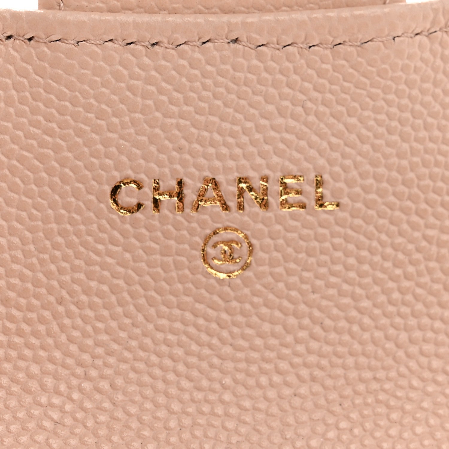 Chanel Caviar Quilted Flap Card Holder Wallet Light Beige 6 of 10