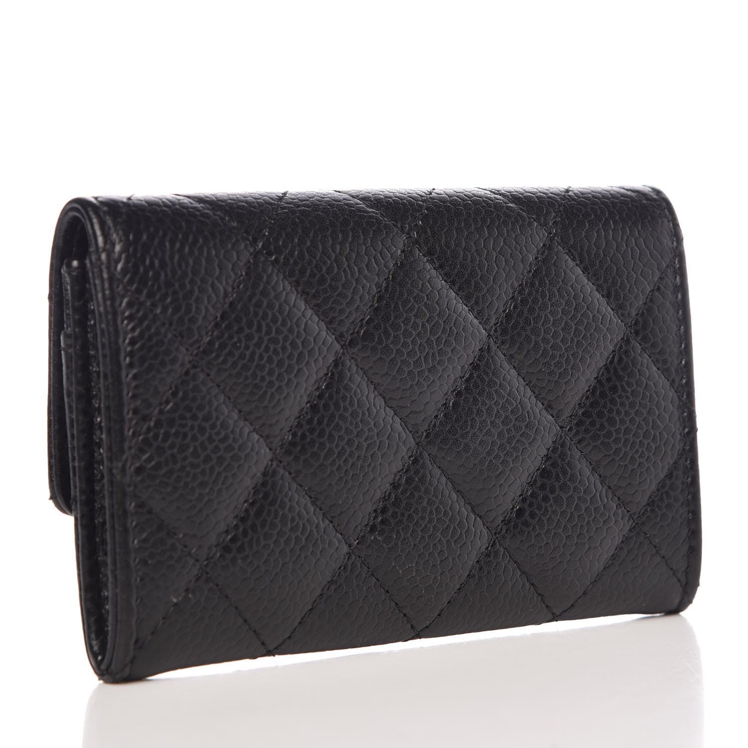 Chanel Caviar Quilted Flap Card Holder Black 3 of 9