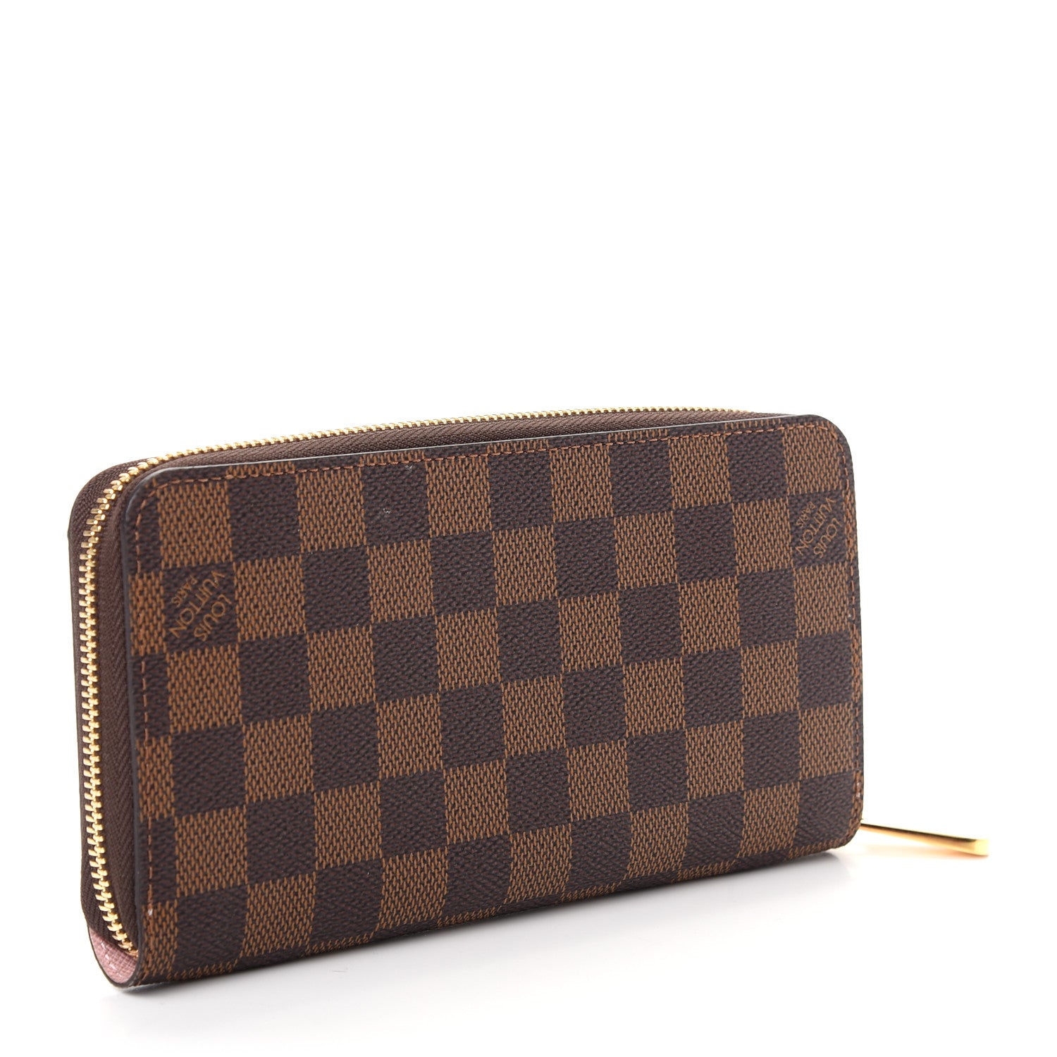 Louis Vuitton Damier Ebene Zippy Wallet Rose Ballerine 3 of 7