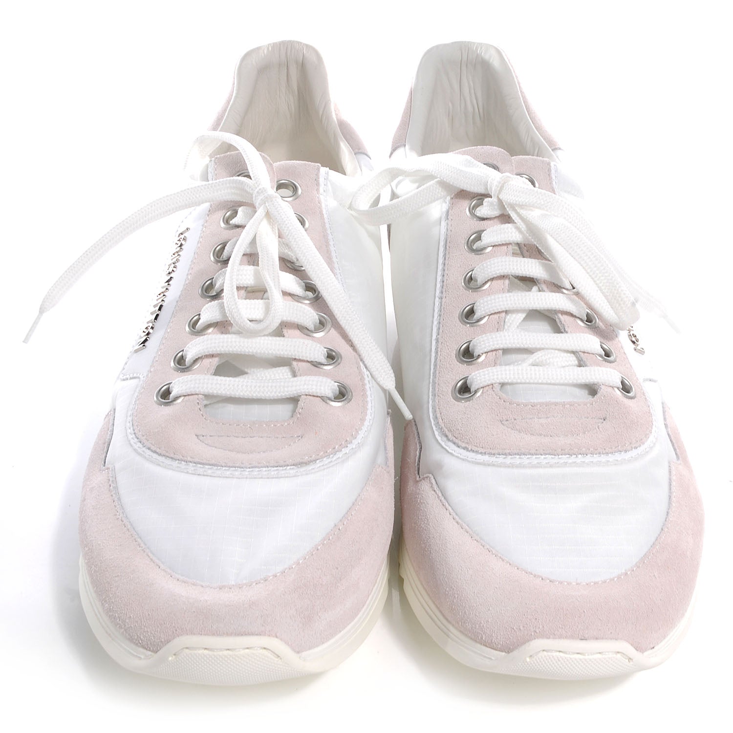Louis Vuitton Suede Racing Sneakers 11 White 2 of 5