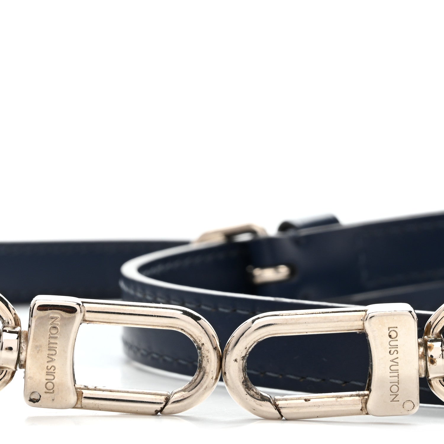 Louis Vuitton Calfskin Adjustable Keepall Bandouliere Shoulder Strap Blue 3 of 4