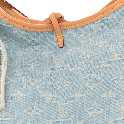 Louis Vuitton Monogram Denim CarryAll PM Sky Blue 8 of 10