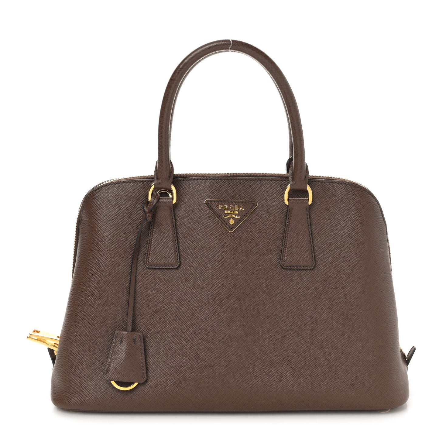 Saffiano Lux Medium Promenade Tote Cacao