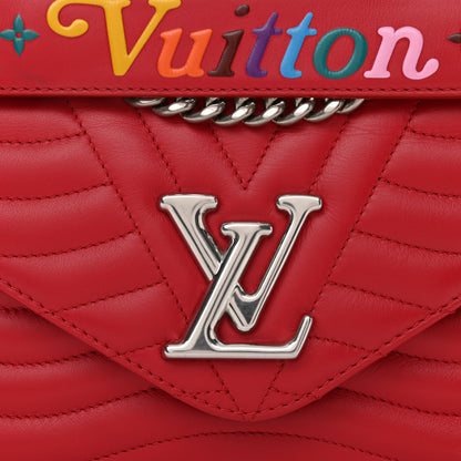 Louis Vuitton Calfskin New Wave Chain MM Ecarlate 7 of 10