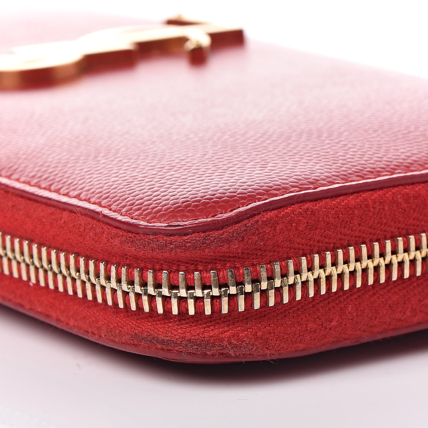 Grain De Poudre Monogram Zip Around Wallet New Red