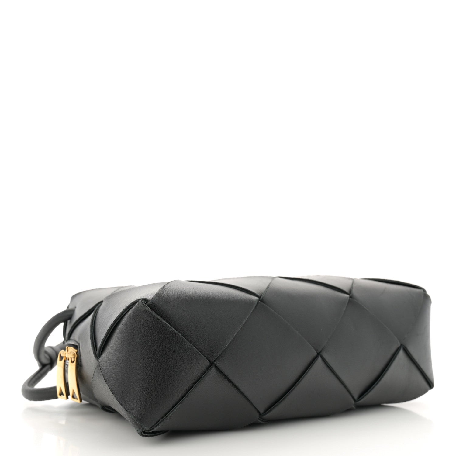 Bottega Veneta Lambskin Maxi Intrecciato Small Cassette Camera Bag Black 4 of 9