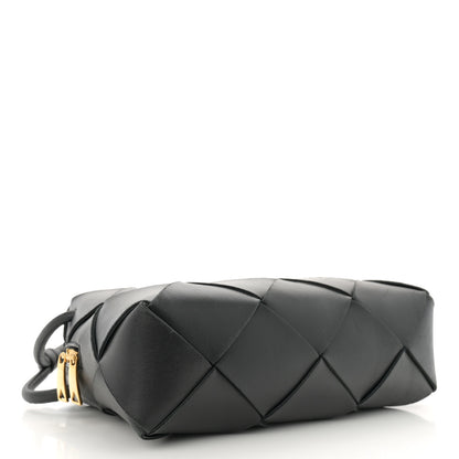 Bottega Veneta Lambskin Maxi Intrecciato Small Cassette Camera Bag Black 4 of 9