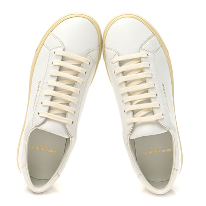 Saint Laurent Calfskin Andy Low Top Sneakers 35 Blanc Optique 2 of 10