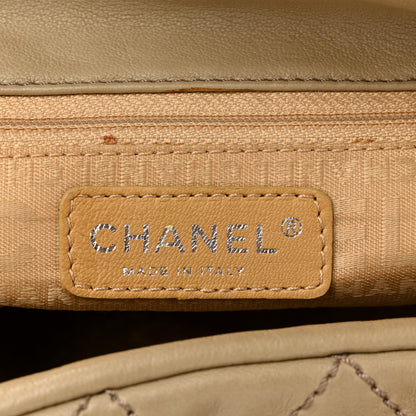 Chanel Lambskin Stitched Accordion Tote Beige 6 of 10