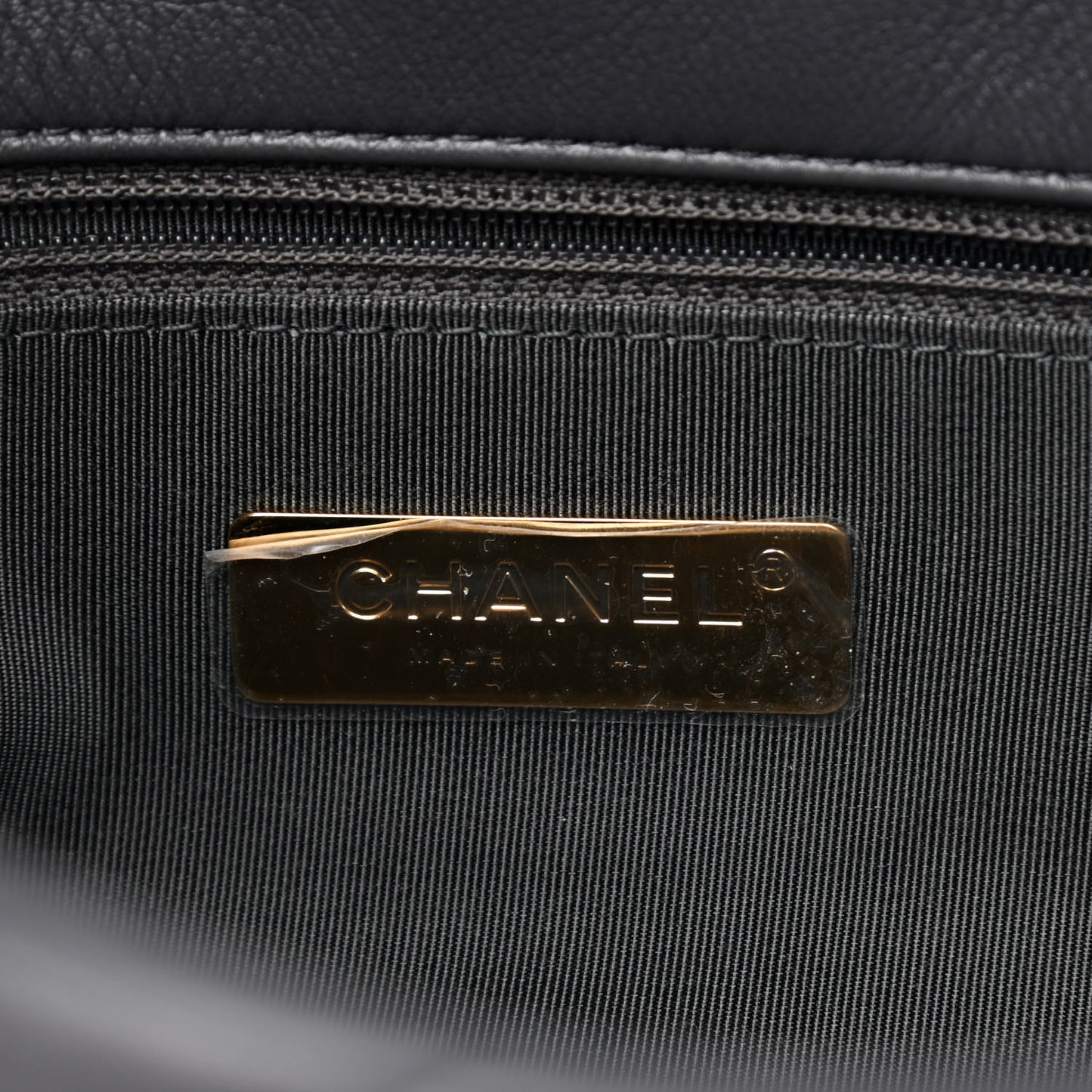 Lambskin Quilted Medium Chanel 19 Flap Dark Grey