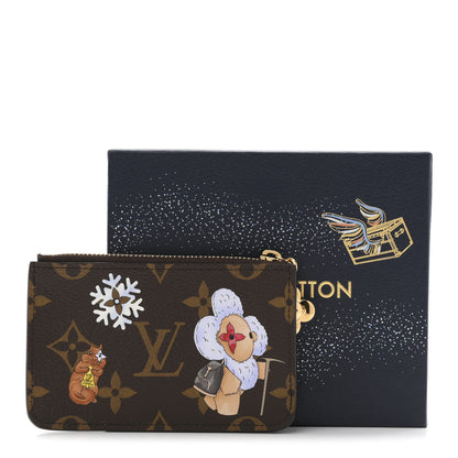 Louis Vuitton Monogram Vivenne Winter Holiday Zipped Romy Card Holder Snowy Pearl 7 of 7