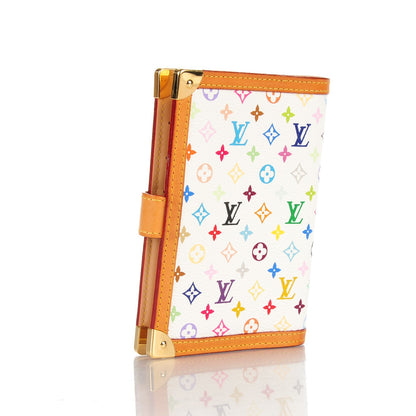 Louis Vuitton Monogram Multicolor Small Ring Agenda Cover White 3 of 7
