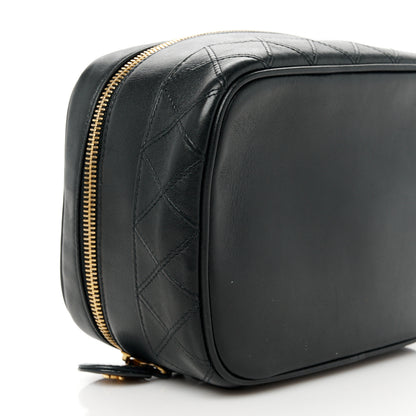 Chanel Lambskin Vanity Cosmetic Case Black 9 of 10