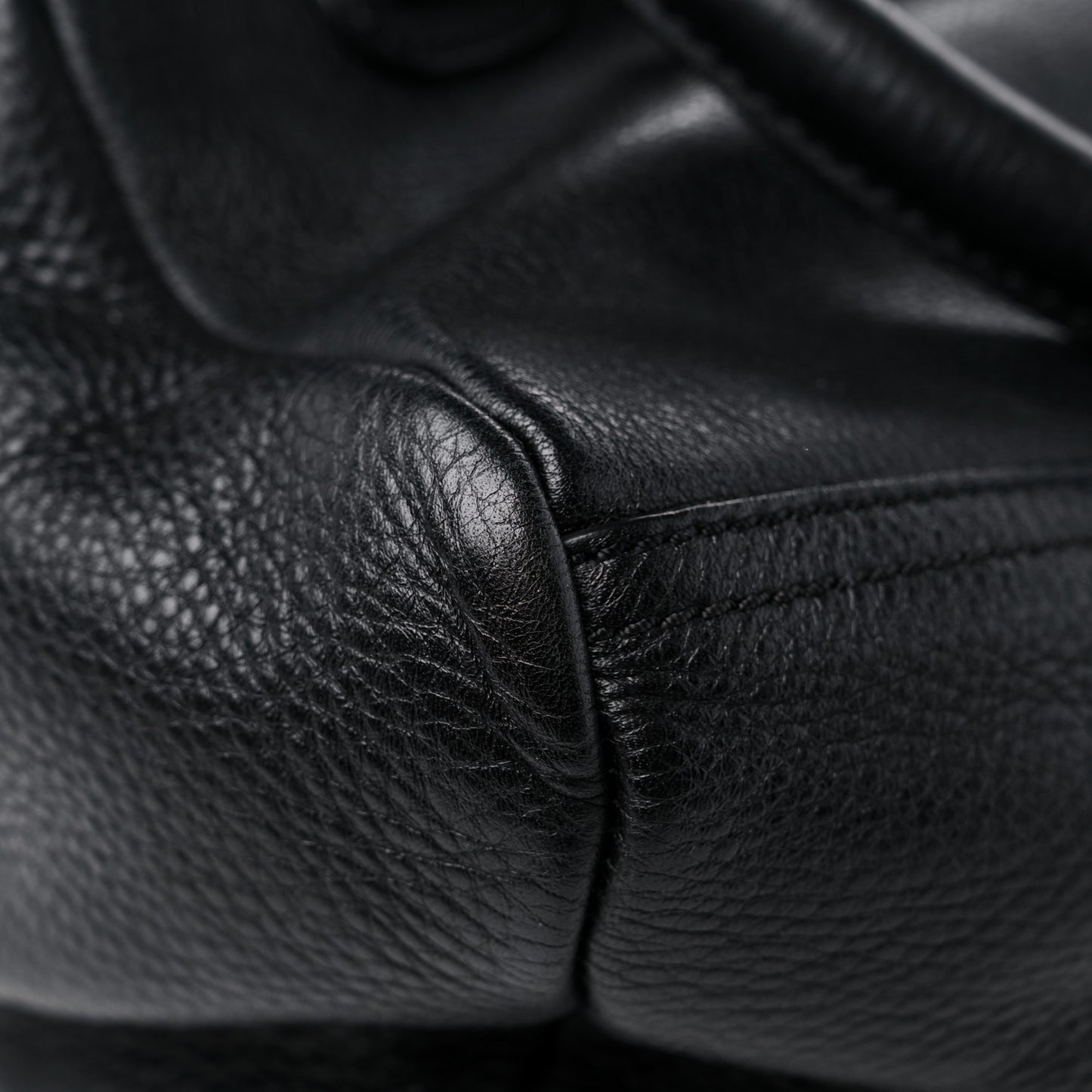 Calfskin Crocodile Embossed Small Pandora Black