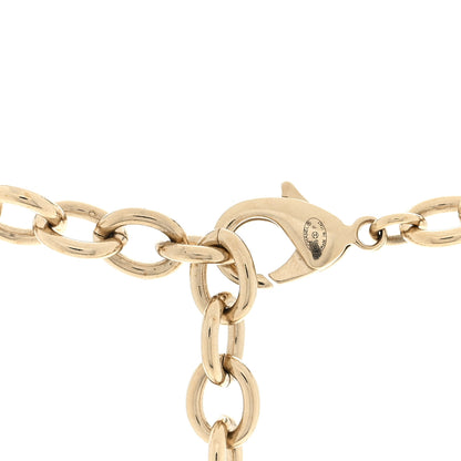 Chanel Metal Strass Crystal Logo Necklace Gold 3 of 3