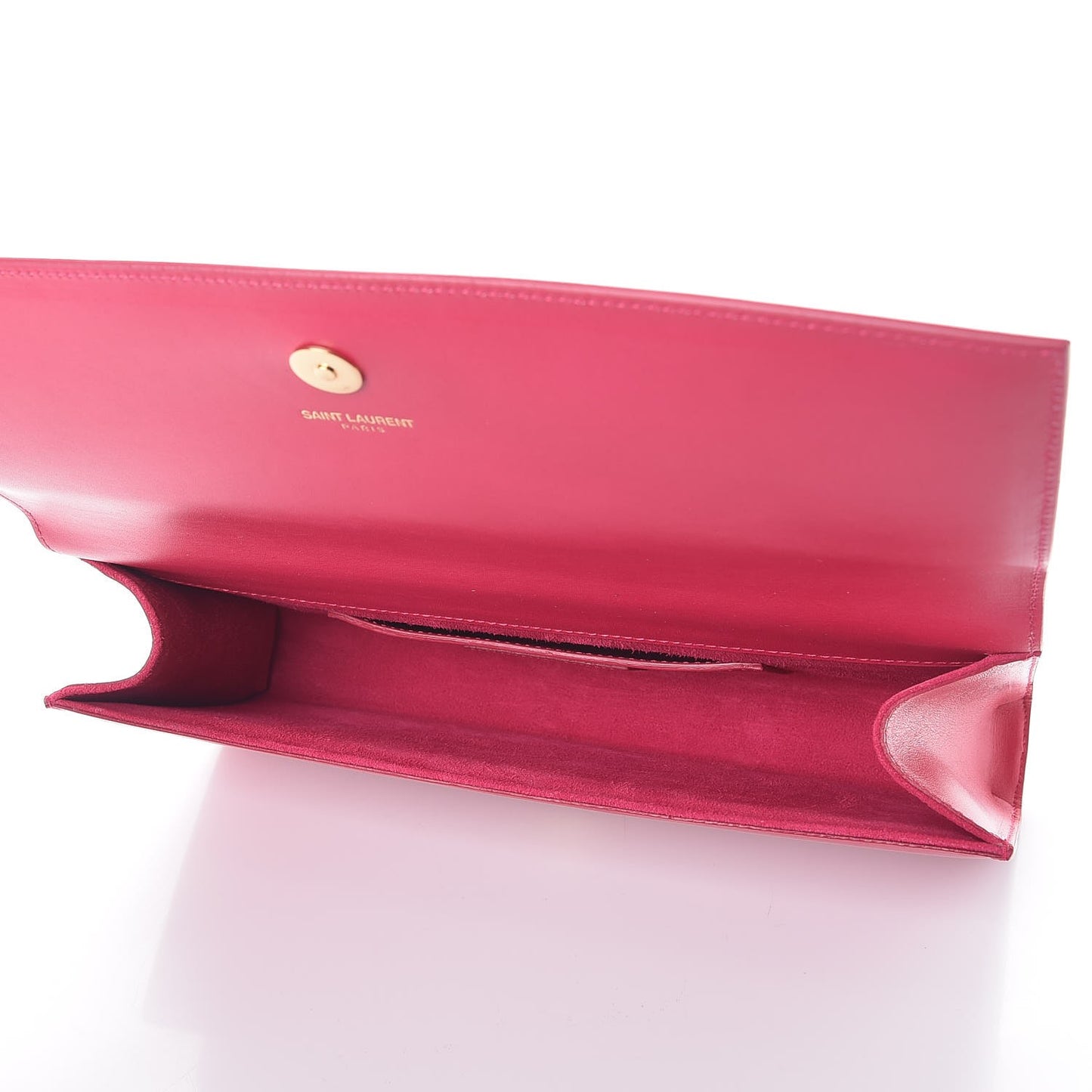 Calfskin Classic Monogram Clutch Fuschia