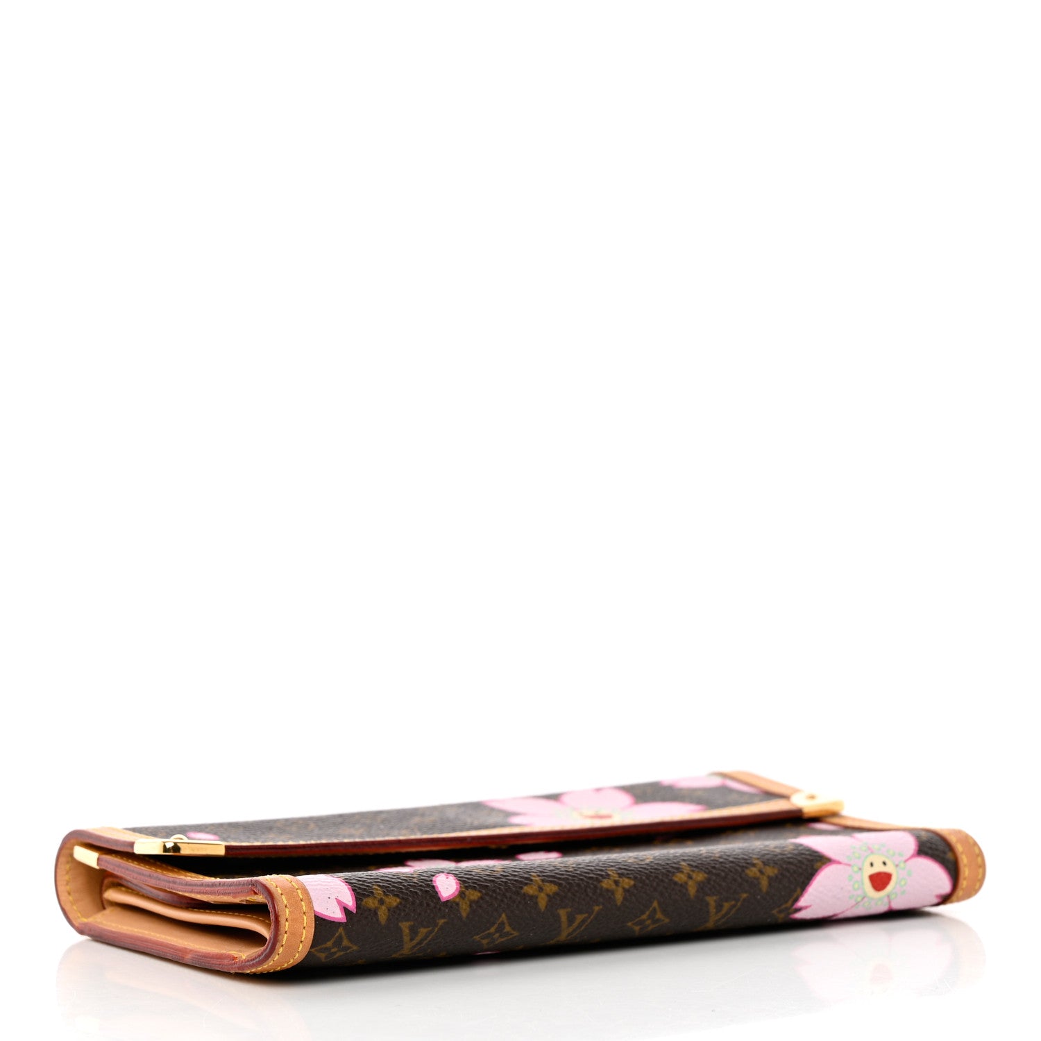 Louis Vuitton Monogram Cherry Blossom Porte Tresor International Wallet Brown 4 of 17
