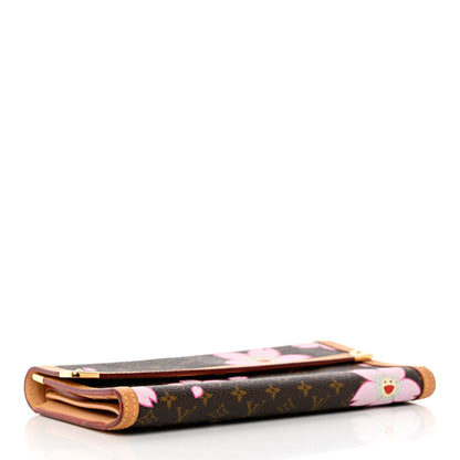 Louis Vuitton Monogram Cherry Blossom Porte Tresor International Wallet Brown 4 of 17