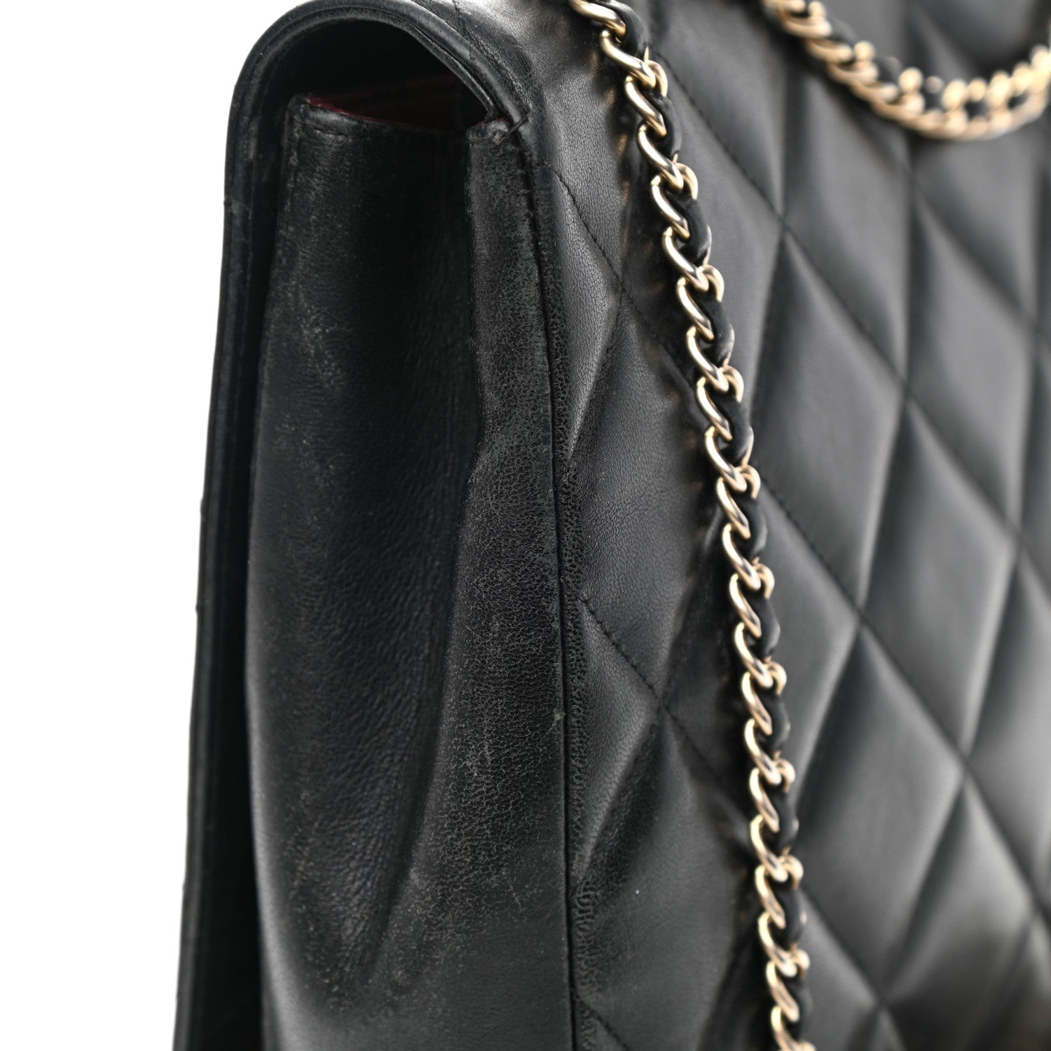 Chanel Lambskin Quilted Medium Diamond CC Flap Black 11 of 12