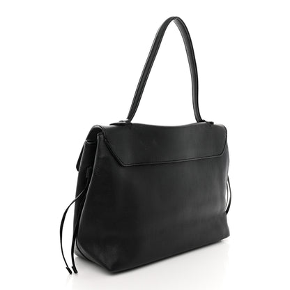 Louis Vuitton Calfskin Snakeskin Lockme MM Black 3 of 10