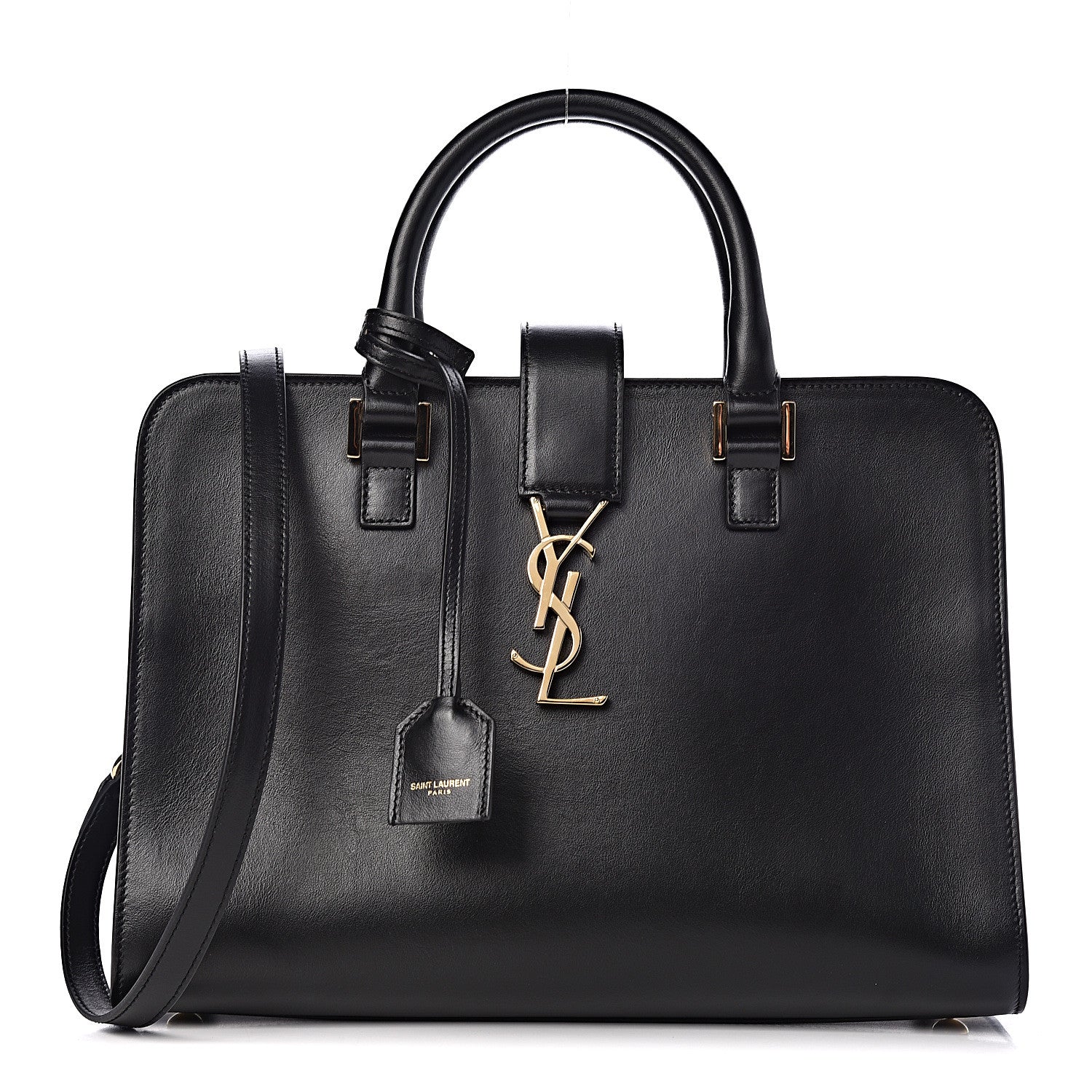 Saint Laurent Smooth Calfskin Small Monogram Cabas Black 1 of 11