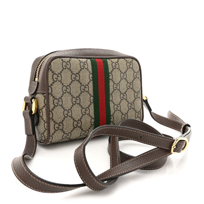 Gucci GG Supreme Monogram Web Mini Ophidia Shoulder Bag Brown 3 of 13