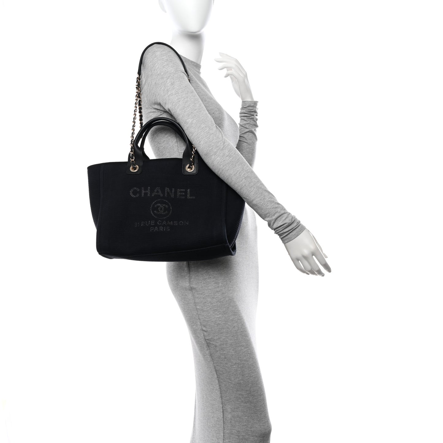 Mixed Fibers Small Deauville Tote Black