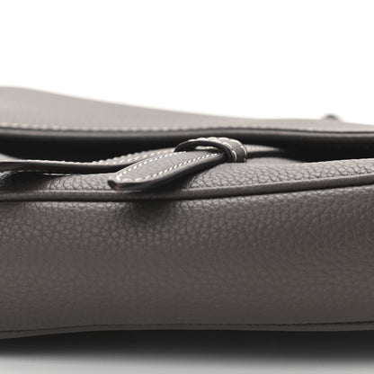 Christian Dior Grained Calfskin Mens Saddle Bag Ebony 8 of 9