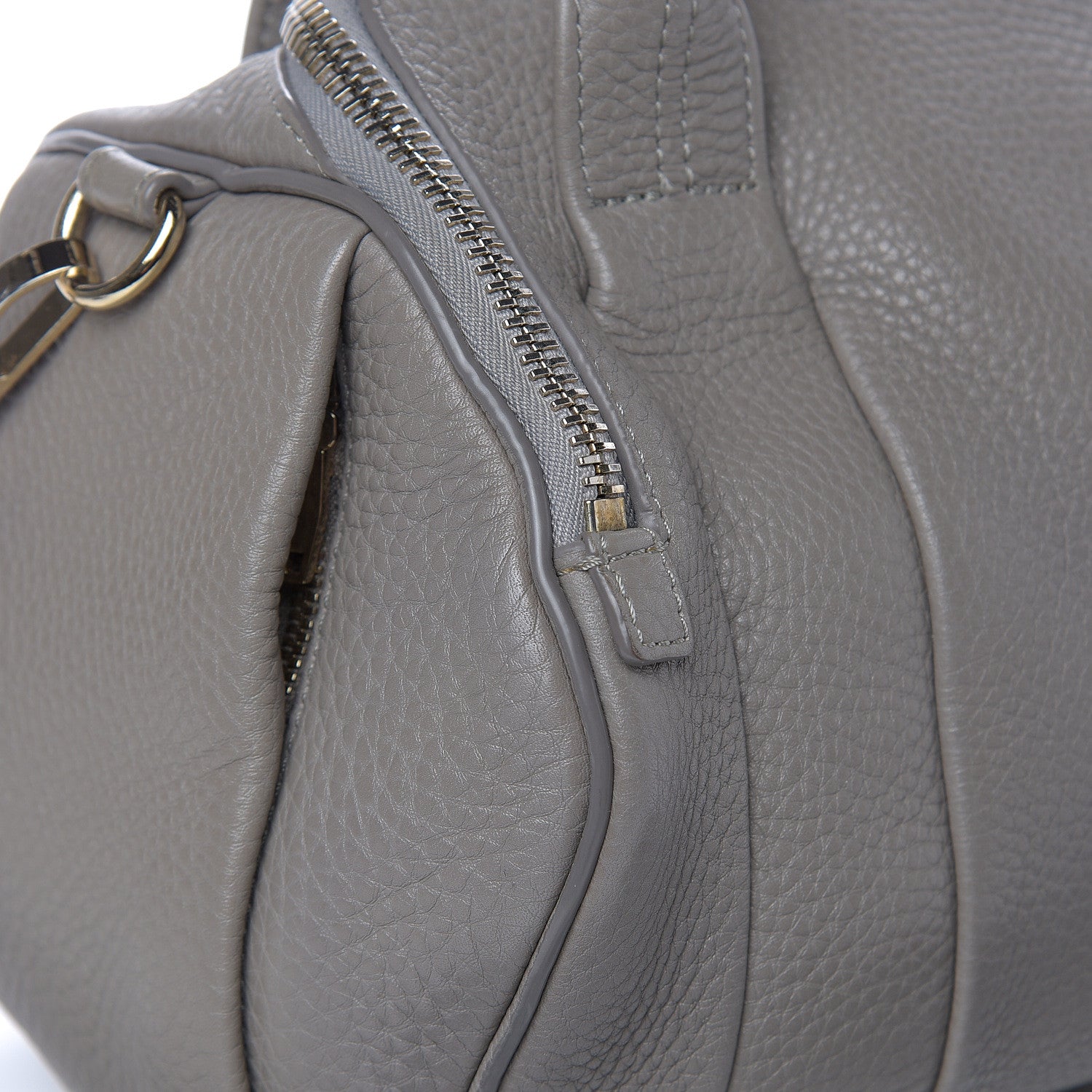 Alexander Wang Pebbled Lambskin Rockie Gray Pale Gold Hardware 9 of 9