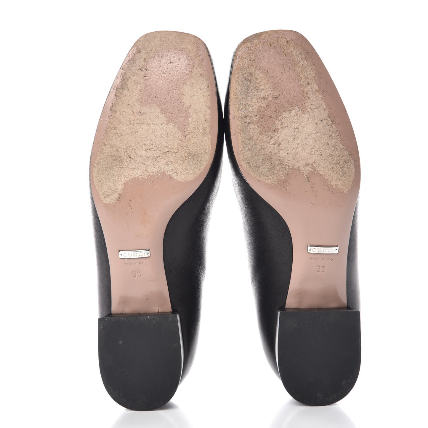 Nappa Crystal Interlocking G Low Heel Pumps 38 Black
